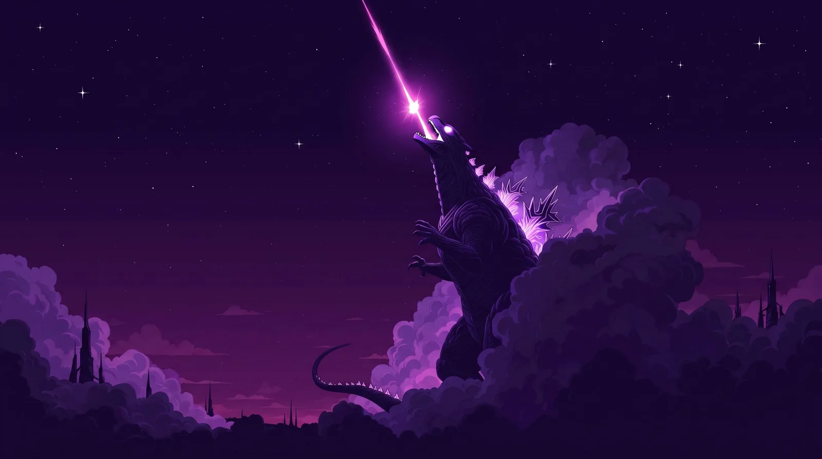 Godzilla Atomic Breath 4K Wallpaper wallpaper — 2560×1429