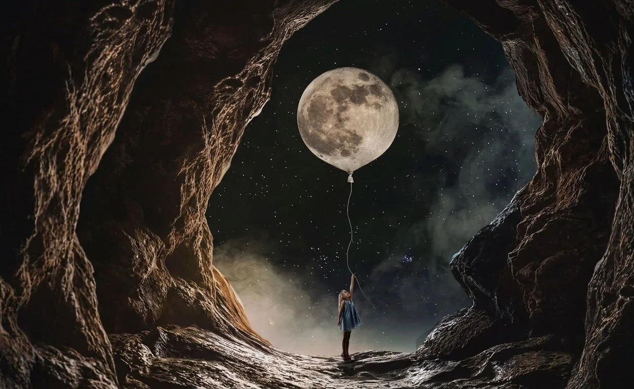 Moon Balloon Fantasy Wallpaper wallpaper — 1250×768