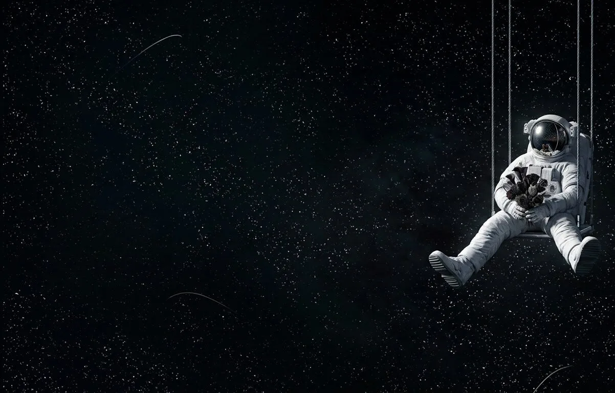 Astronaut Wallpaper 4K (Cute Space Swing Ultra HD Aesthetic Background) wallpaper — 1202×768