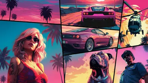 GTA VI Vice City Girl Wallpaper 4K