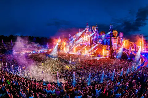 Purple Neon Festival Wallpaper 4K