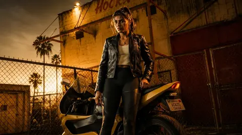 Lucia GTA VI Motorcycle Wallpaper 4K