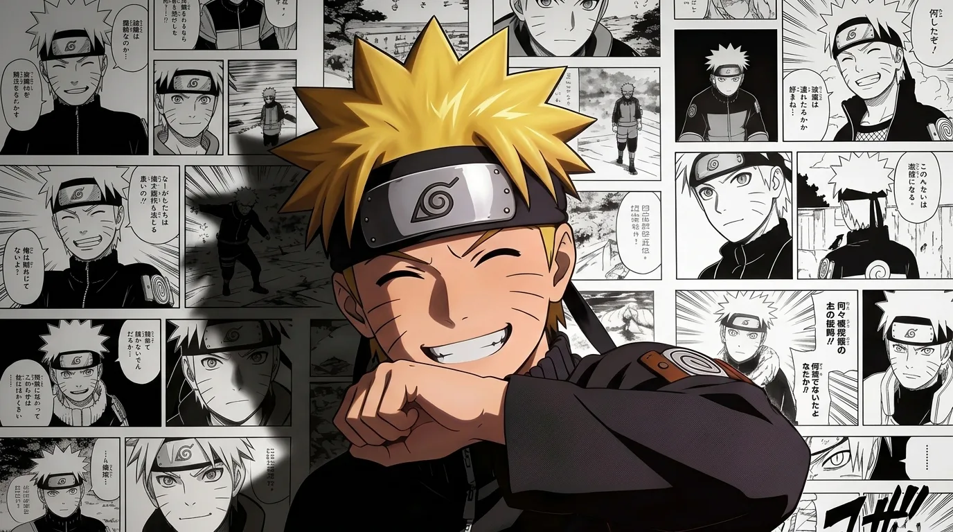 Naruto Uzumaki Smiling Wallpaper 4K wallpaper — 1376×768
