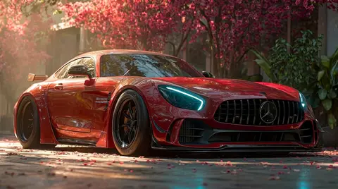 Red Mercedes-AMG GT 4K Wallpaper